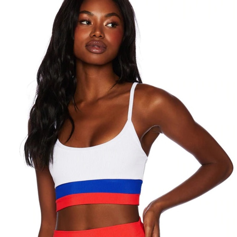 beach riot eva bikini in americana colorblock